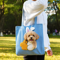 Blue bunny costume pet carrier bag