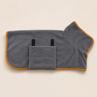Charcoal dog bath robe
