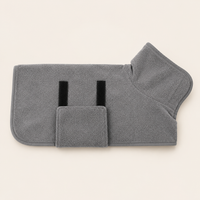 Gray dog bath robe